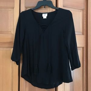 Neon Soul draw string neck blouse
